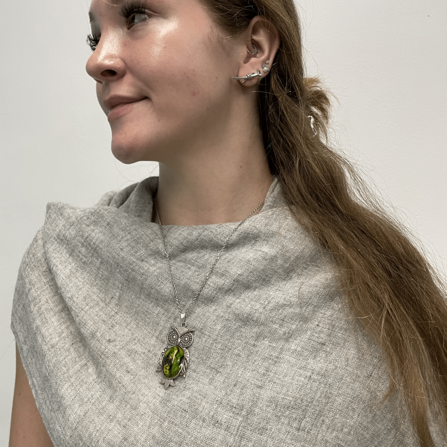 limited edition floral series necklace owl