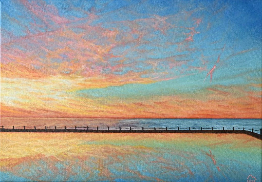 Breaking Sunset Over The Coast