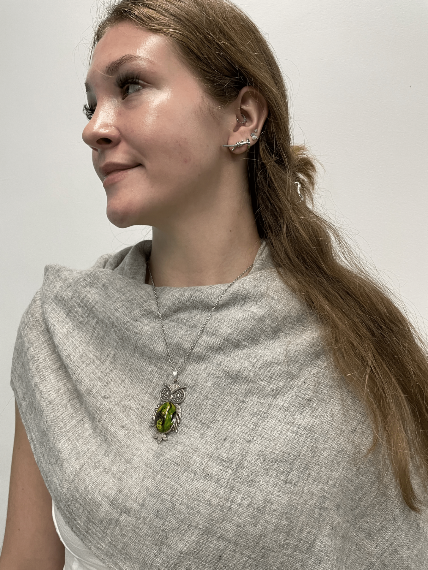 limited edition floral series necklace owl