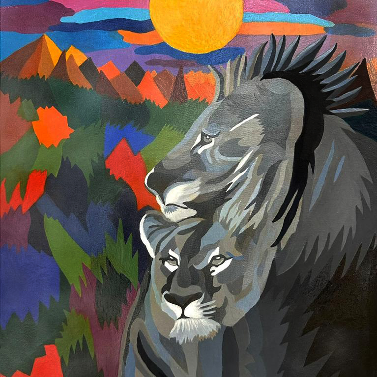 Pop Art - Lion Couples